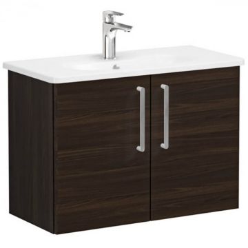 Unitate de baza lavoar baie, cu usi 80cm, compact, walnut, cu rounded lavoar   chiuveta baie   66397