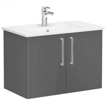 Unitate de baza lavoar baie, cu usi 80cm, inalt gloss anthracite, cu angular lavoar   chiuveta baie   66388