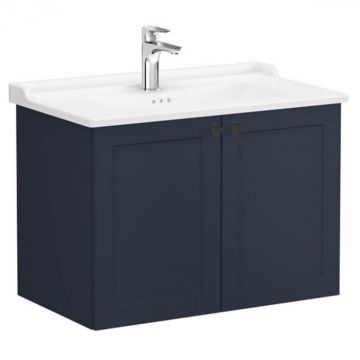 Unitate de baza lavoar baie, cu usi 80cm, mat dark albastru, cu classical lavoar   chiuveta baie   68727