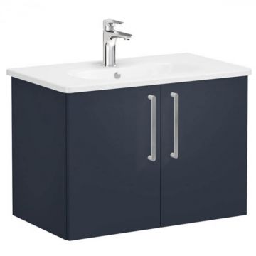 Unitate de baza lavoar baie, cu usi 80cm, mat dark albastru, cu rounded lavoar   chiuveta baie   68154