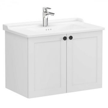 Unitate de baza lavoar baie, cu usi 80cm, mat gri deschis, cu classical lavoar   chiuveta baie   68723