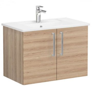 Unitate de baza lavoar baie, cu usi 80cm, natural oak, cu angular lavoar   chiuveta baie   66386
