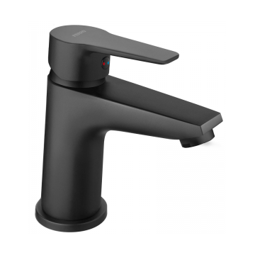 Baterie lavoar cu ventil clik-clack, negru mat, Ferro Ritto