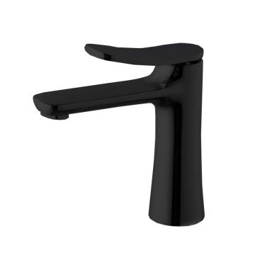 Baterie lavoar FIMA Carlo Frattini, cu ventil click-clack,negru mat