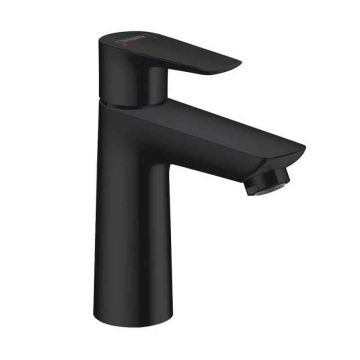 Baterie lavoar Hansgrohe, Talis E 110, fara ventil, negru mat
