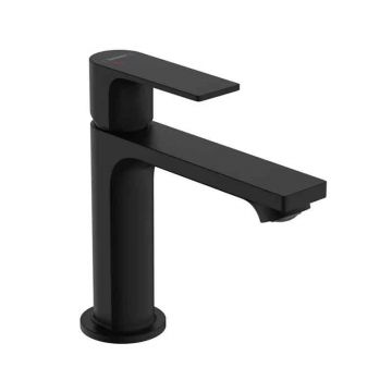 Baterie pentru lavoar Hansgrohe, Rebris E 100, fara ventil, CoolStart, negru mat