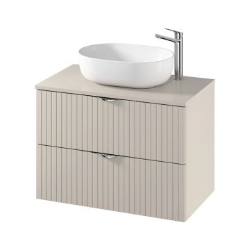 Dulap baie suspendat 80 cm pentru lavoar, casmir mat, MDF, Cersanit Tirso