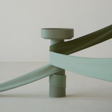 Lavoar freestanding Sanycces Oasis verde mat cu piedestal