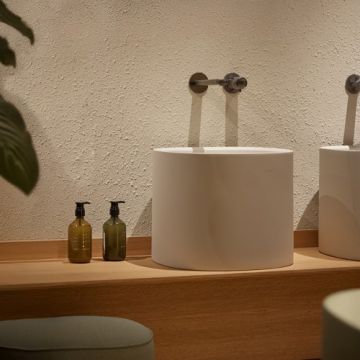 Lavoar inalt pe blat Sanycces Oasis, alb mat