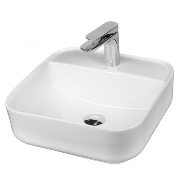 Lavoar pe blat, Fluminia, Juno-38, patrat, 38,5 x 38,5 cm, alb