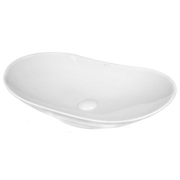 Lavoar pe blat Fluminia, My Pleasure, oval, 63.5 x 37.5 cm, alb