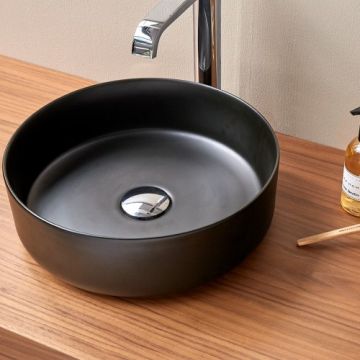 Lavoar pe blat Sanycces Marsala, negru mat