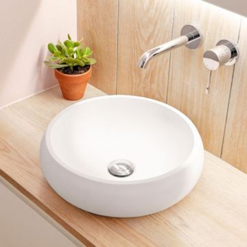 Lavoar pe blat Sanycces Rondo, alb mat - Dimensiune 36x12 cm