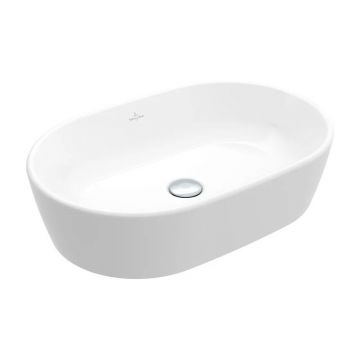 Lavoar pe blat, Villeroy  Boch, Architectura, oval, 60 x 40 cm, cu preaplin, alb