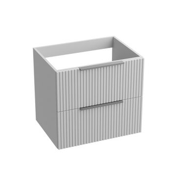 Mobilier pentru lavoar pe blat Spectrum, Omaha, finisaj riflat, 60 cm, alb