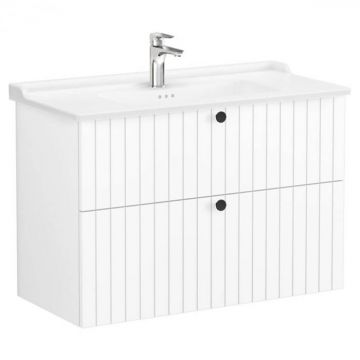 Unitate de baza lavoar baie, cu doua sertare 100cm, alb mat, cu classical lavoar   chiuveta baie   69464