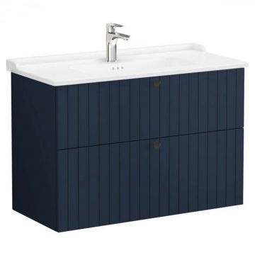 Unitate de baza lavoar baie, cu doua sertare 100cm, mat dark albastru, cu classical lavoar   chiuveta baie   69469