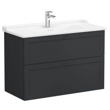 Unitate de baza lavoar baie, cu doua sertare 100cm, mat graphite, cu classical lavoar   chiuveta baie   68894