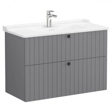 Unitate de baza lavoar baie, cu doua sertare 100cm, mat grey, cu classical lavoar   chiuveta baie   69466