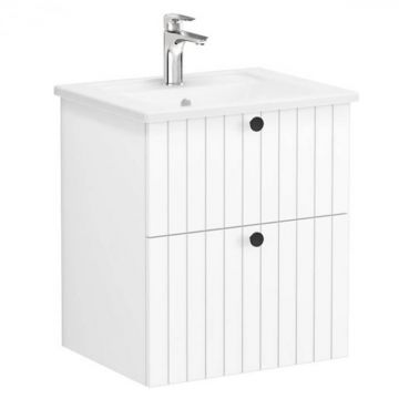 Unitate de baza lavoar baie, cu doua sertare 60cm alb mat, cu angular lavoar   chiuveta baie   69408