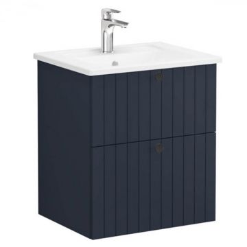 Unitate de baza lavoar baie, cu doua sertare 60cm mat dark albastru, cu angular lavoar   chiuveta baie   69413