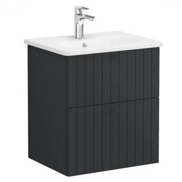 Unitate de baza lavoar baie, cu doua sertare 60cm mat graphite, cu rounded lavoar   chiuveta baie   69419