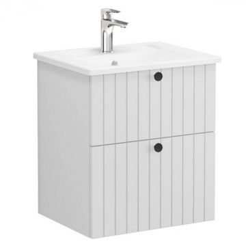 Unitate de baza lavoar baie, cu doua sertare 60cm mat gri deschis, cu angular lavoar   chiuveta baie   69409