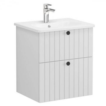 Unitate de baza lavoar baie, cu doua sertare 60cm mat gri deschis, cu rounded lavoar   chiuveta baie   69416