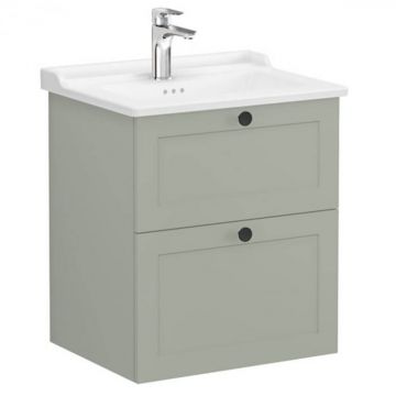 Unitate de baza lavoar baie, cu doua sertare 60cm mat retro green, cu classical lavoar   chiuveta baie   68854