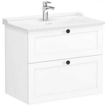 Unitate de baza lavoar baie, cu doua sertare 80cm, alb mat, cu classical lavoar   chiuveta baie   68869