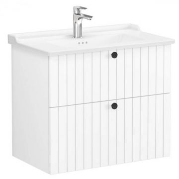 Unitate de baza lavoar baie, cu doua sertare 80cm, alb mat, cu classical lavoar   chiuveta baie   69443