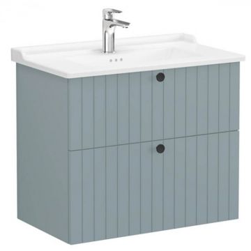 Unitate de baza lavoar baie, cu doua sertare 80cm, mat fijord green, cu classical lavoar   chiuveta baie   69446