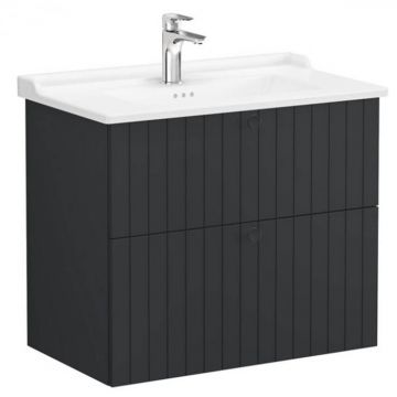 Unitate de baza lavoar baie, cu doua sertare 80cm, mat graphite, cu classical lavoar   chiuveta baie   69447