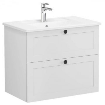 Unitate de baza lavoar baie, cu doua sertare 80cm, mat gri deschis, cu angular lavoar   chiuveta baie   68856