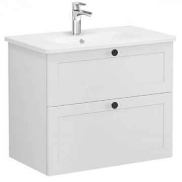 Unitate de baza lavoar baie, cu doua sertare 80cm, mat gri deschis, cu rounded lavoar   chiuveta baie   68863