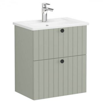 Unitate de baza lavoar baie, cu doua sertare, compact 60cm mat retro green, cu angular lavoar   chiuveta baie   69239