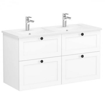 Unitate de baza lavoar baie, cu patru sertare 120 cm, alb mat, cu angular lavoar   chiuveta baie   68939