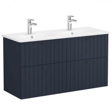 Unitate de baza lavoar baie, cu patru sertare 120 cm, mat dark albastru, cu rounded lavoar   chiuveta baie   69525