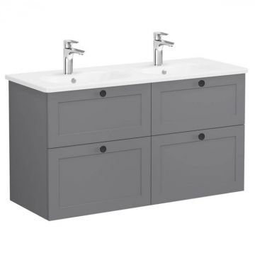 Unitate de baza lavoar baie, cu patru sertare 120 cm, mat grey, cu rounded lavoar   chiuveta baie   68948