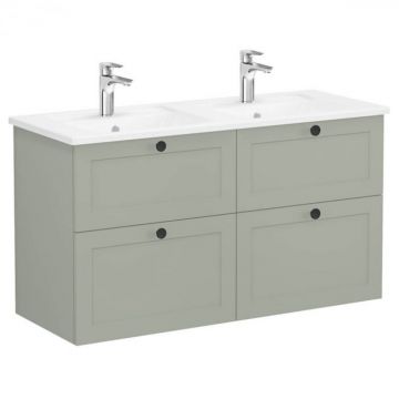 Unitate de baza lavoar baie, cu patru sertare 120 cm, mat retro green, cu angular lavoar   chiuveta baie   68945