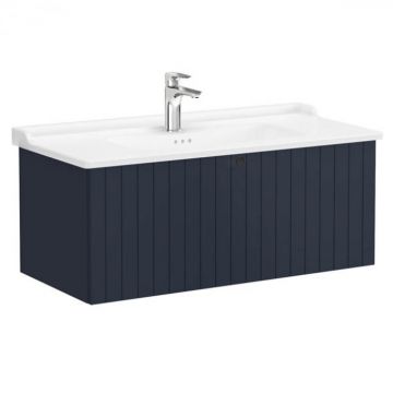 Unitate de baza lavoar baie, cu un sertar 100cm, mat dark albastru, cu classical lavoar   chiuveta baie   69406
