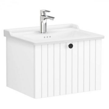 Unitate de baza lavoar baie, cu un sertar 60cm alb mat, cu classical lavoar   chiuveta baie   69359