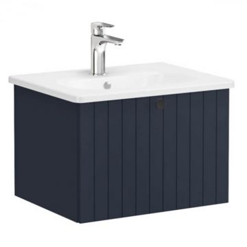 Unitate de baza lavoar baie, cu un sertar 60cm mat dark albastru, cu rounded lavoar   chiuveta baie   69357