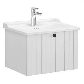 Unitate de baza lavoar baie, cu un sertar 60cm mat gri deschis, cu classical lavoar   chiuveta baie   69360