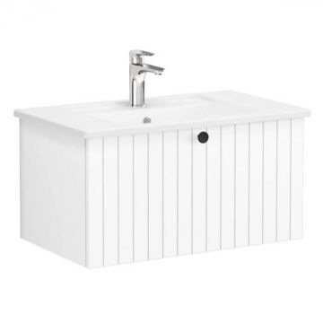 Unitate de baza lavoar baie, cu un sertar 80cm, alb mat, cu angular lavoar   chiuveta baie   69366