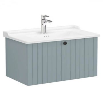 Unitate de baza lavoar baie, cu un sertar 80cm, mat fijord green, cu classical lavoar   chiuveta baie   69383