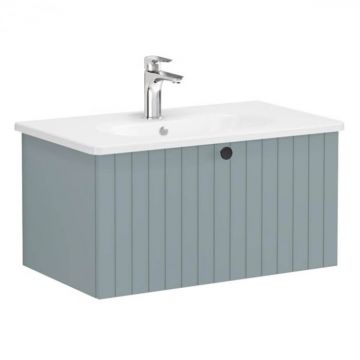 Unitate de baza lavoar baie, cu un sertar 80cm, mat fijord green, cu rounded lavoar   chiuveta baie   69376