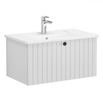 Unitate de baza lavoar baie, cu un sertar 80cm, mat gri deschis, cu angular lavoar   chiuveta baie   69367