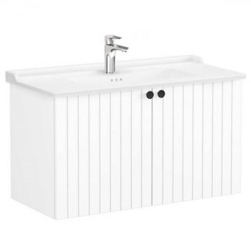 Unitate de baza lavoar baie, cu usi 100cm, alb mat, cu classical lavoar   chiuveta baie   69317