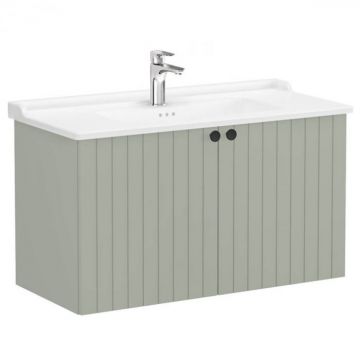 Unitate de baza lavoar baie, cu usi 100cm, mat retro green, cu classical lavoar   chiuveta baie   69323